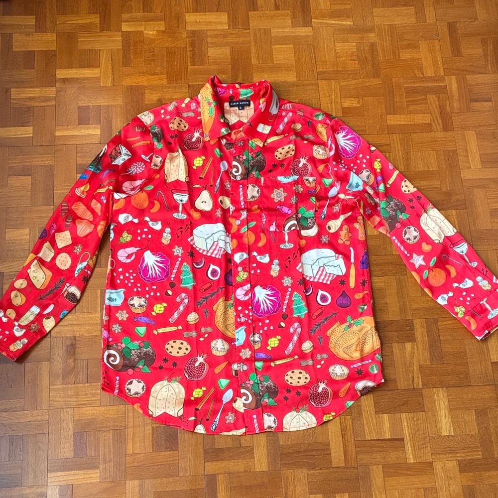 New Karen Mabon Holiday Feast PJ set (size medium) - Picture 3 of 9